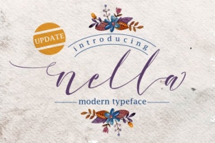 Discover the Elegance of Nella Script: A Modern Calligraphy Typeface for Versatile Design